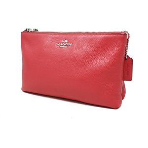 COACH Lyla Pink Pebbled Leather Clutch- F38273